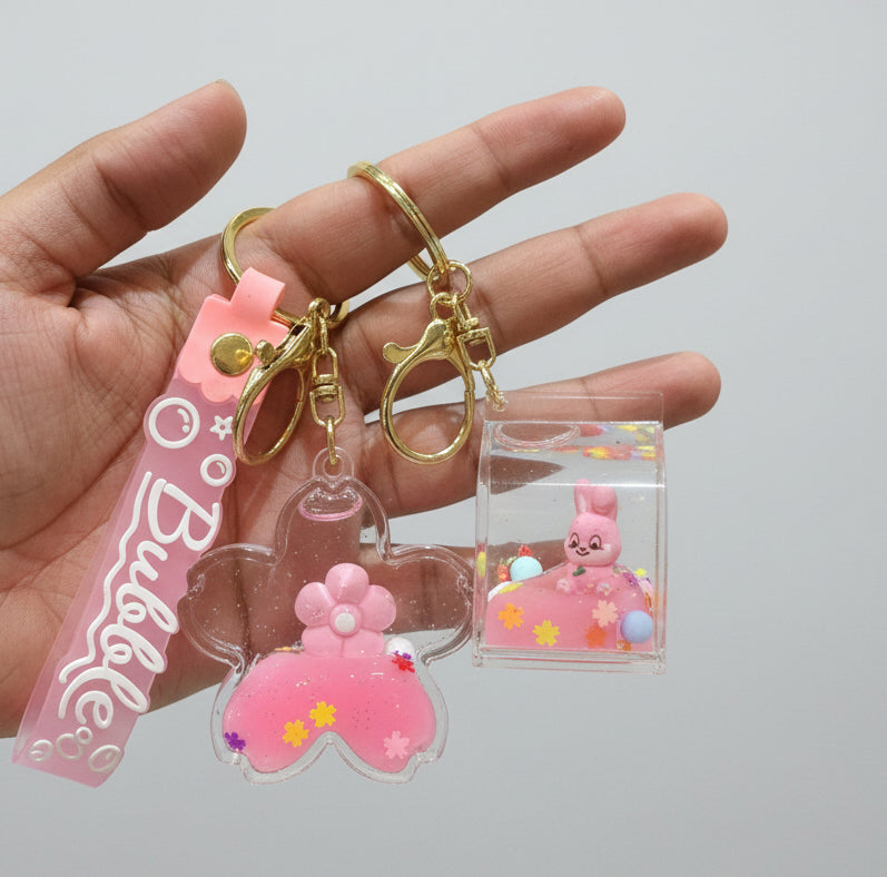 Flower Water Keychain