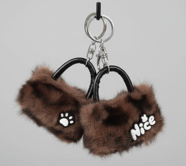 Leapord Print Pouch Keychain