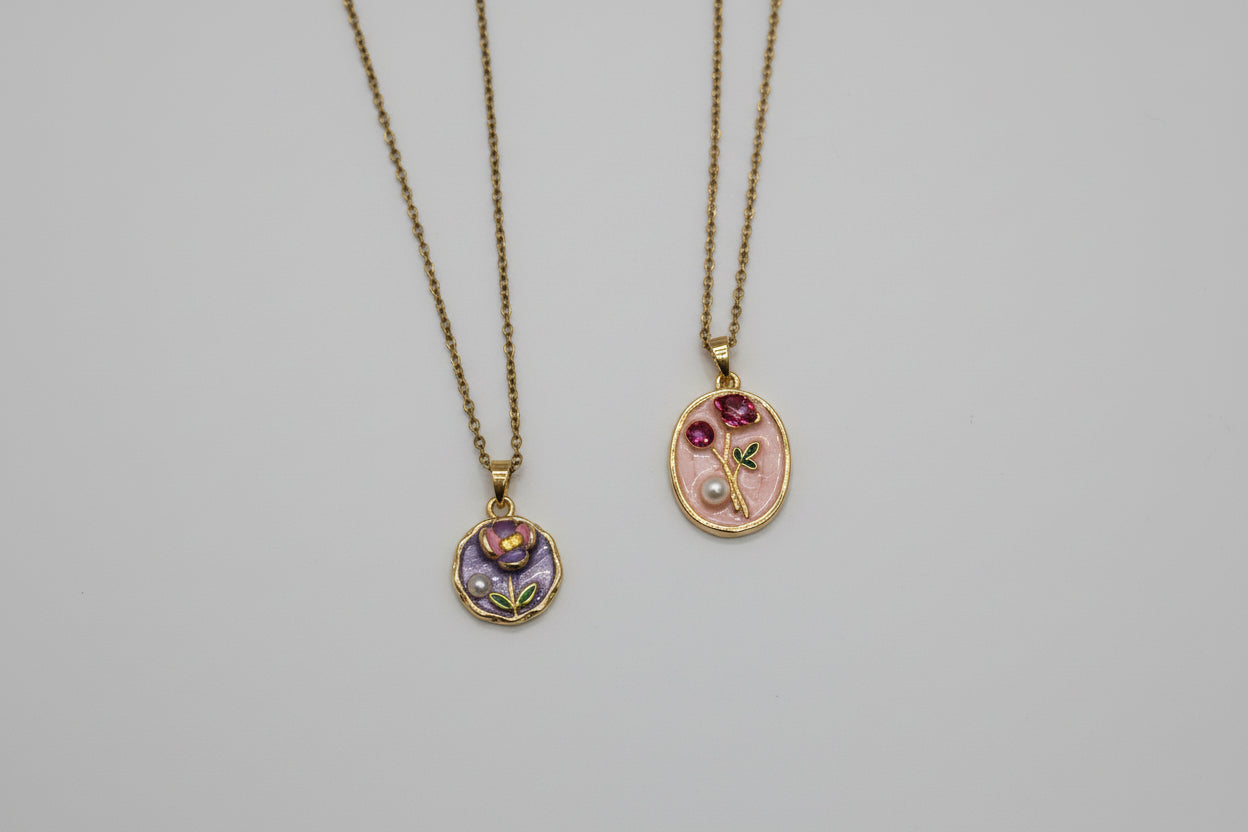 Enamel Resin Necklace