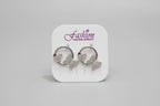 Silver & Rose Gold Earring (1 Pcs)