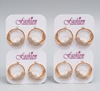 Silver & Rose Gold Earring (1 Pcs)