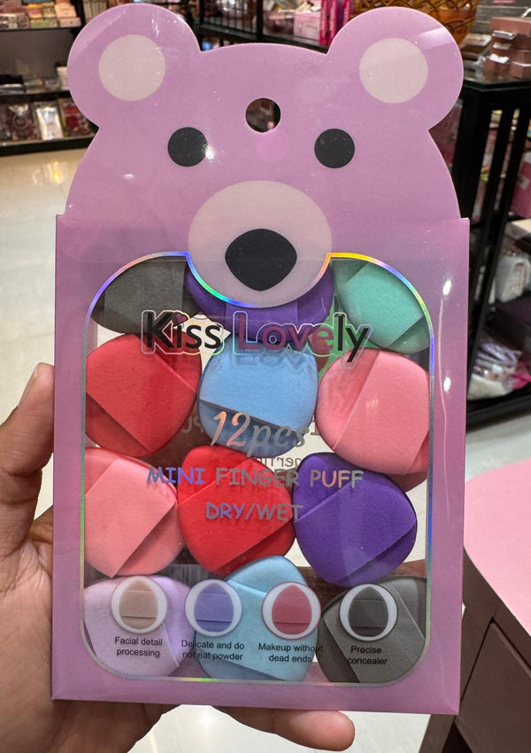 12 Pc Mini Finger Power Puff