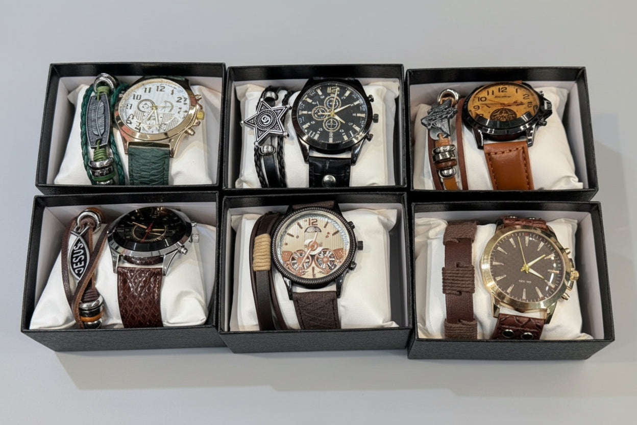 Premium Watch And Bracelet Set For Men