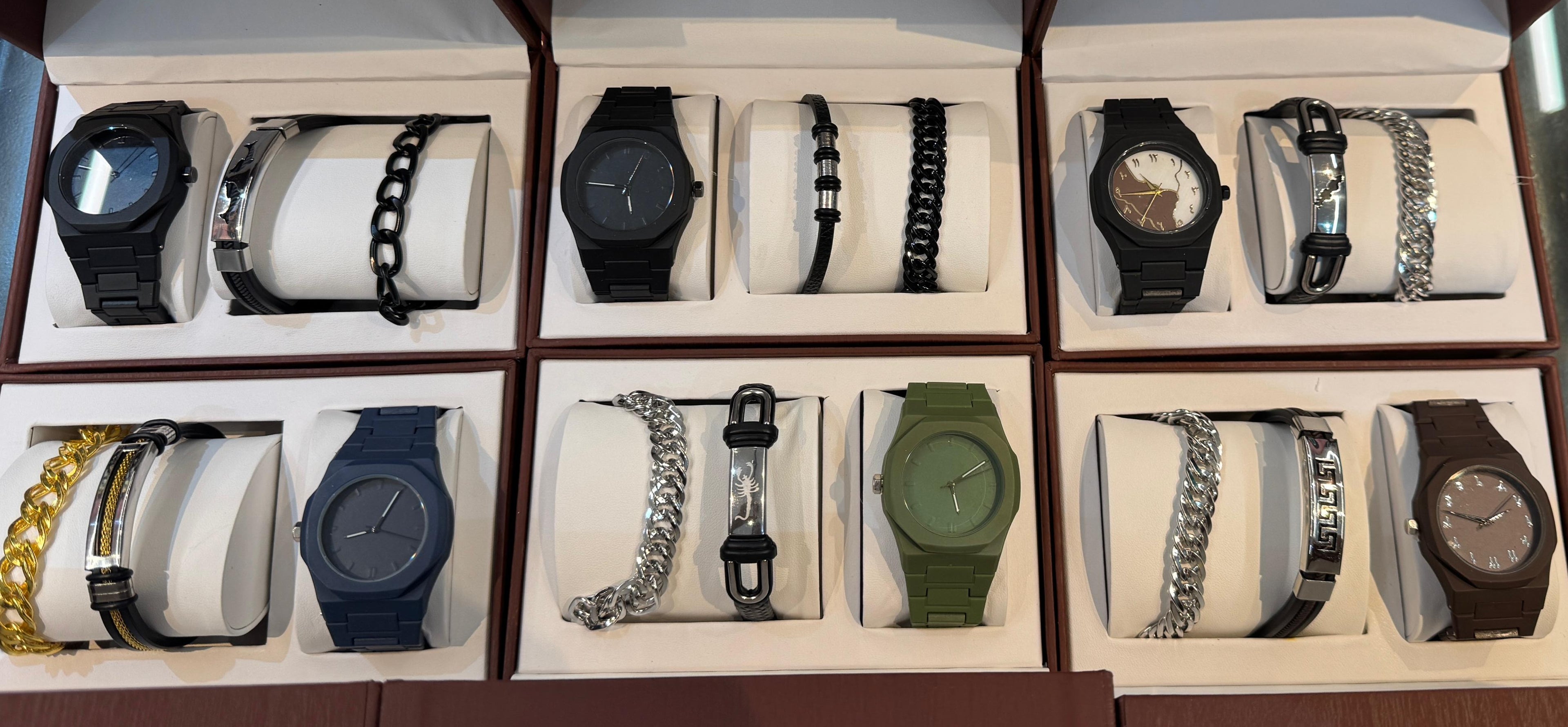 Mens Watch And Bracelet Set