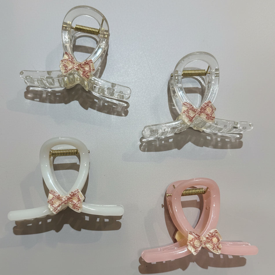 Bow Charm Claw Clip