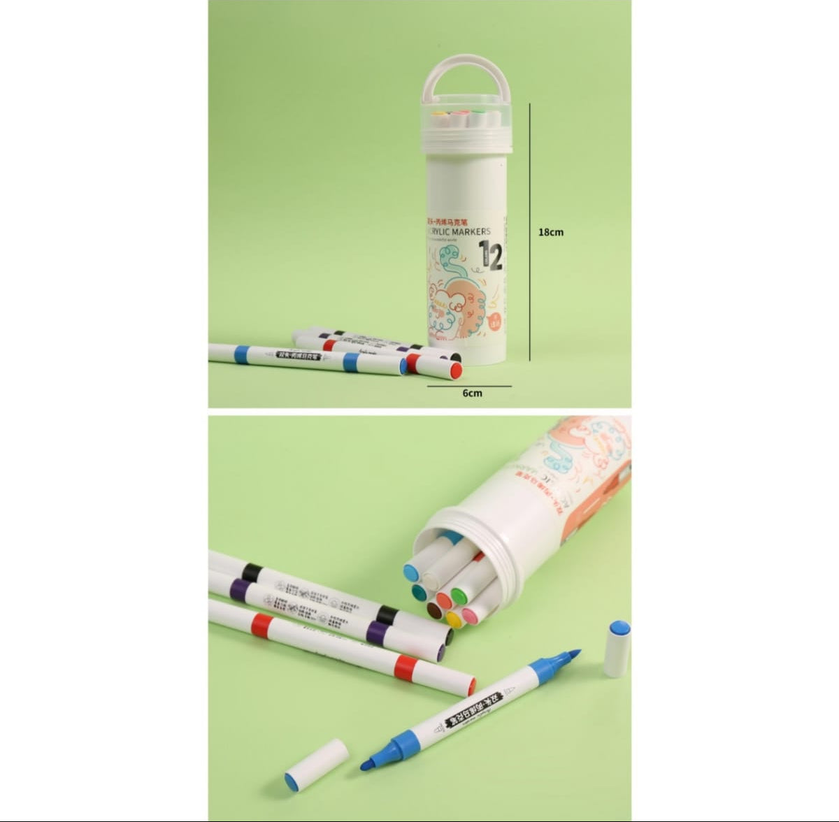 Acrylic Markers Set Of 12