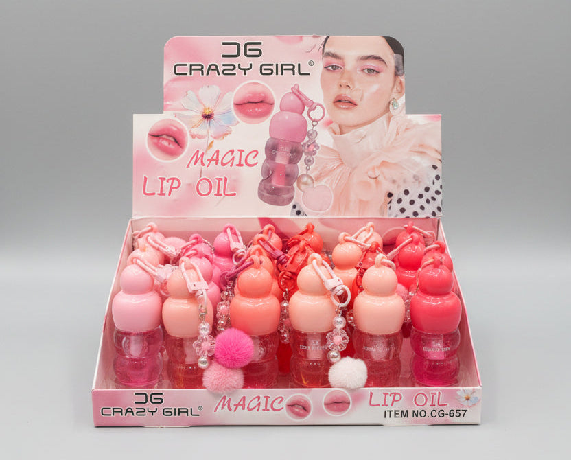 Lip Gloss With Pom Pom