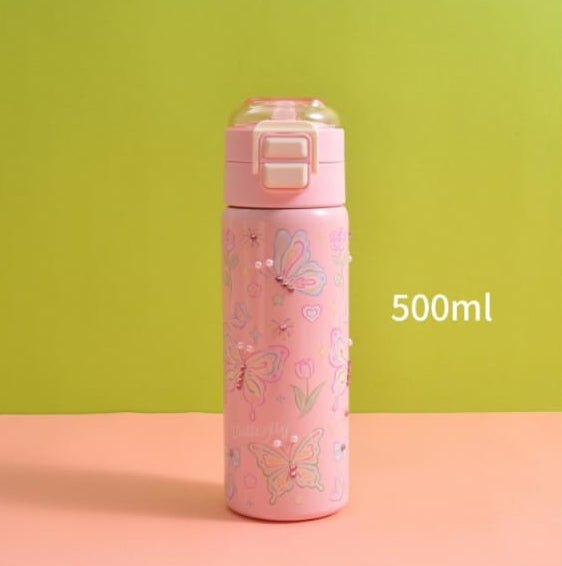 Butterfly Design SS Bottle