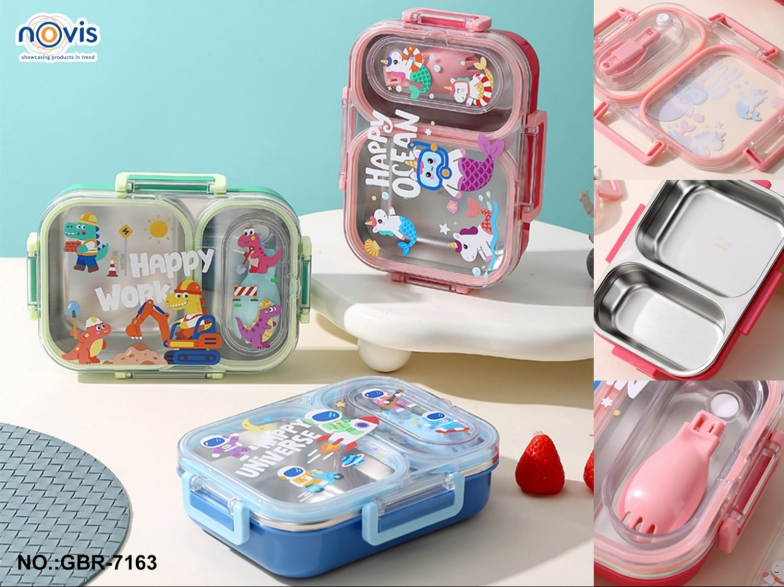Stainless Steel Lunch Box With 2 Compartment