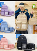Korean Backpack with Lunch Bag and Pouch
