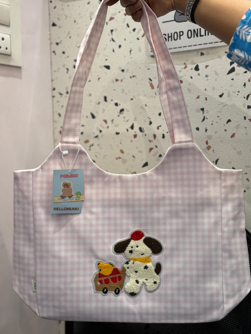 Premium Tote Bag with Dog Print