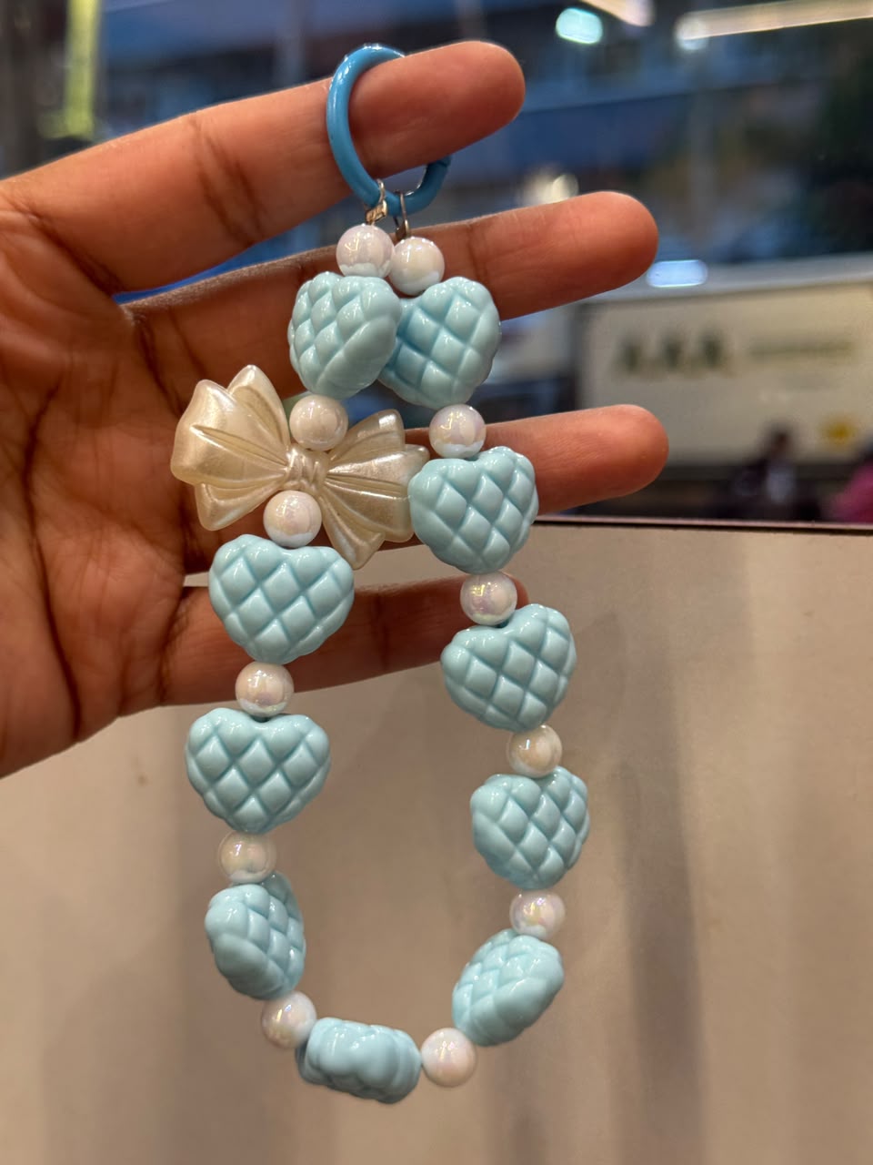 Aesthetic Heart & Bow Phone Charm