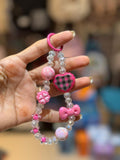 Pink Heart Phone Charm