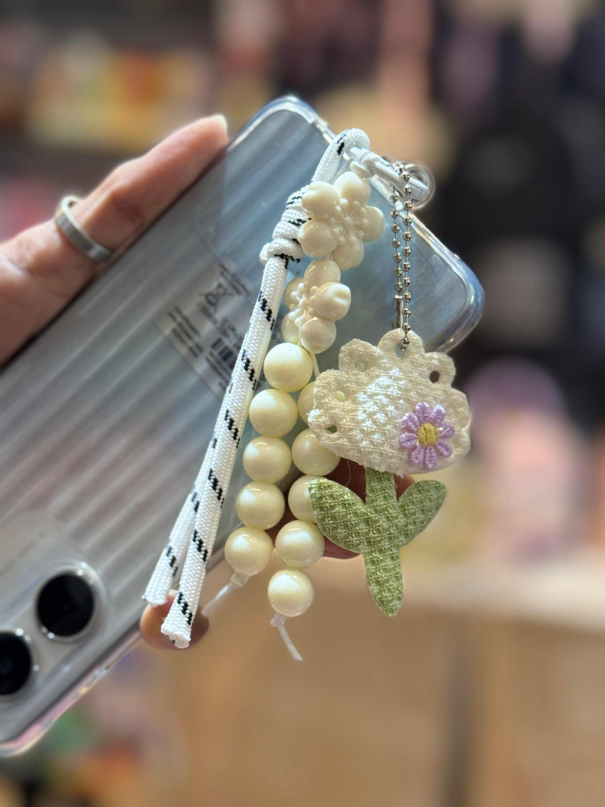 Cute tulip Crochet Phone charm