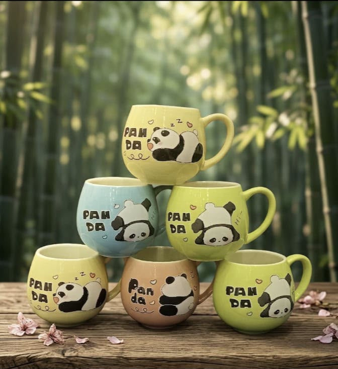 Panda Mini Mugs (Set Of 6)