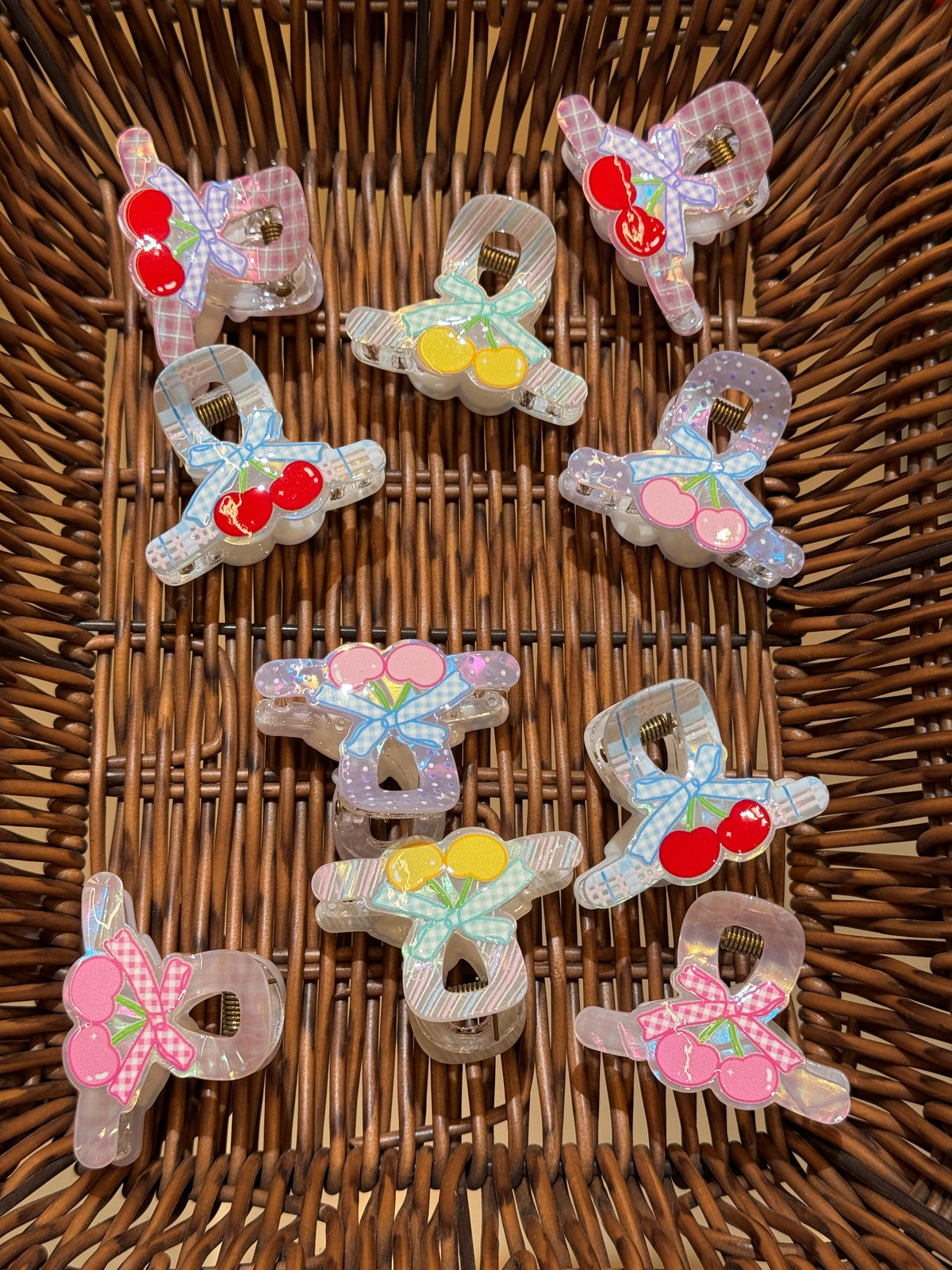 Cherry Design Claw Clip