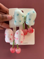 Alligator Cherry Charm Bow (1 pair)