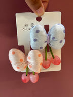 Alligator Cherry Charm Bow (1 pair)
