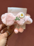 Cute Flower Charm Scrunchies