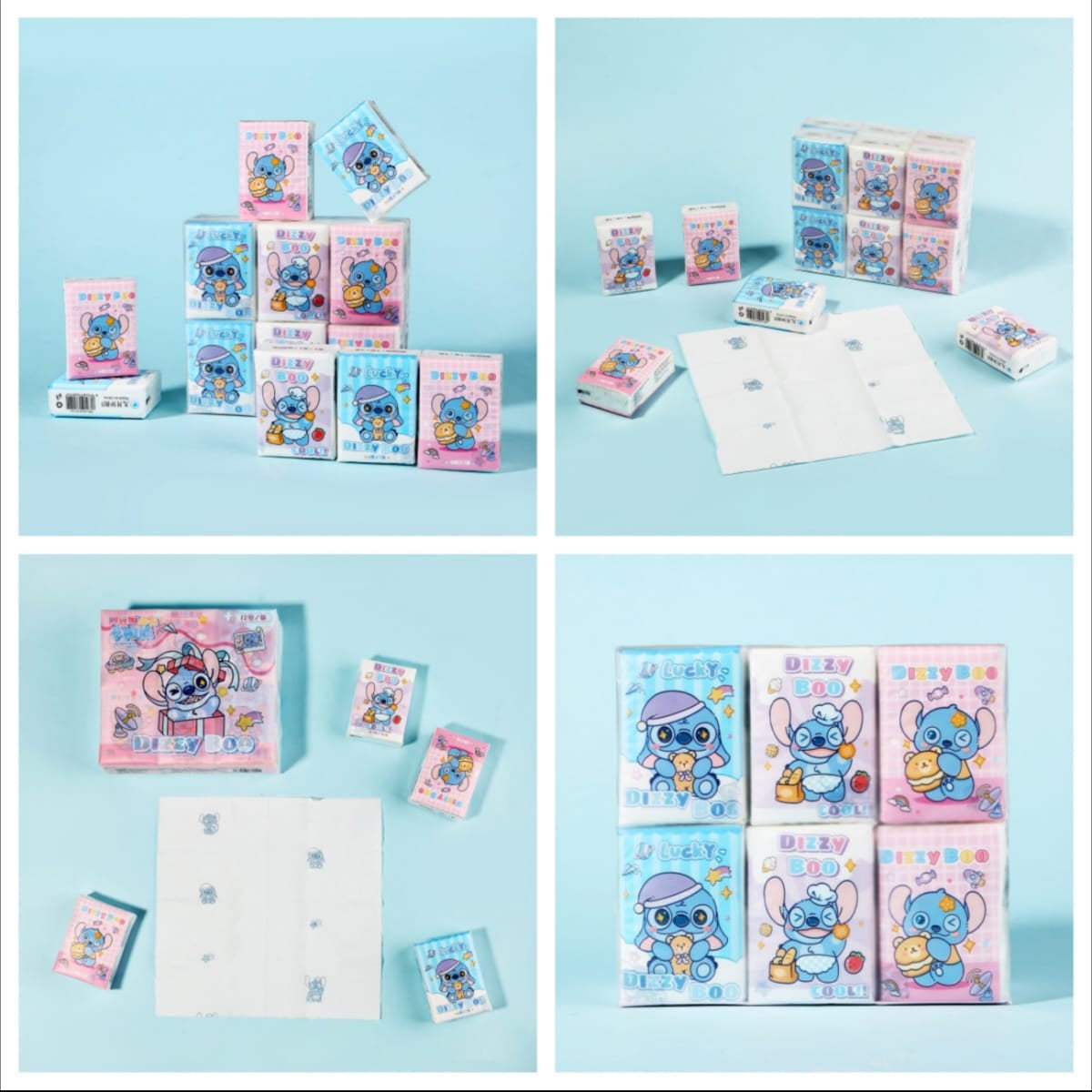 Cute Character Dry Tissues (Pack Of 12)