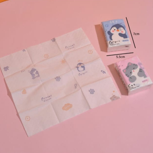 Kawaii Design Dry Tissue (Pack Of 9)