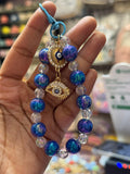 Blue Pearl Evil Eye Phone Charm
