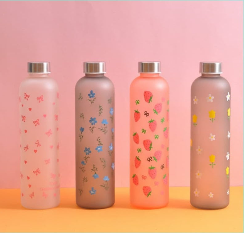 Fruity Print Kawaii Plastic Bottle (Random)