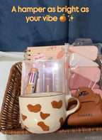 Orange Cozy Hamper (with transparent box)