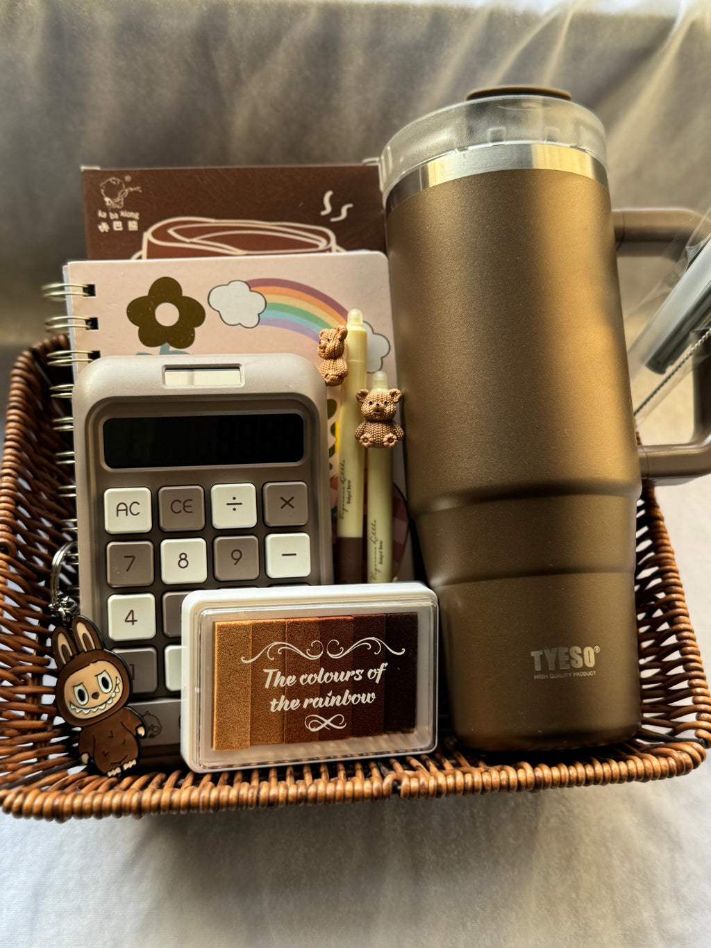 The Premium Aesthetic Brown Hamper (with transparent box)