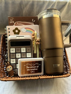 The Premium Aesthetic Brown Hamper (with transparent box)