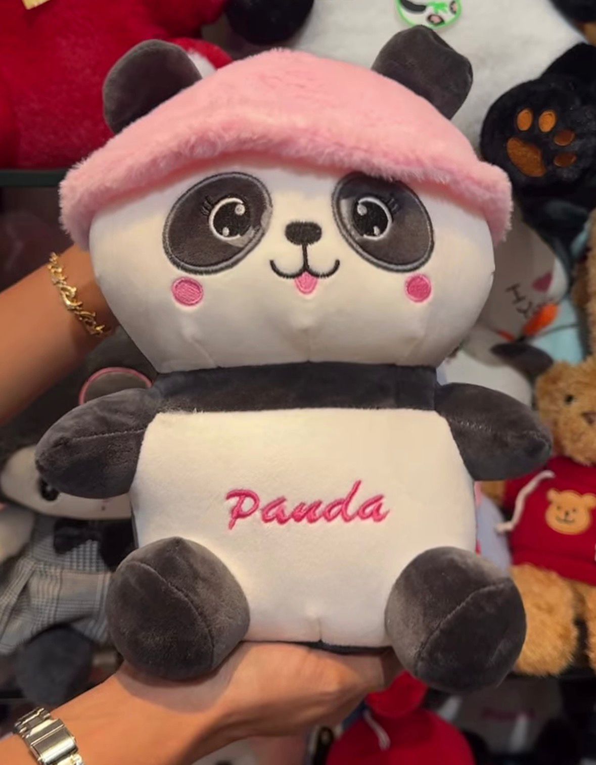 Panda With Pink Hat