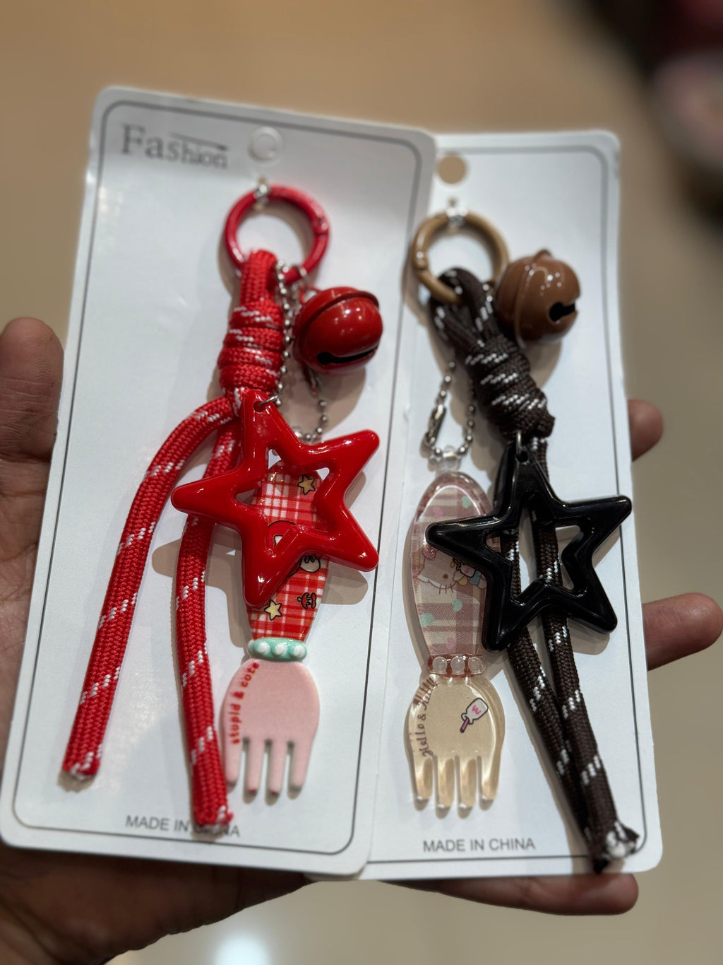 Star And Cherry Bag Charm