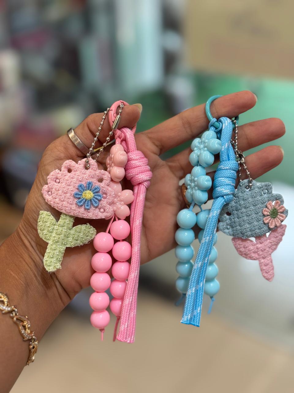 Cute tulip Crochet Phone charm