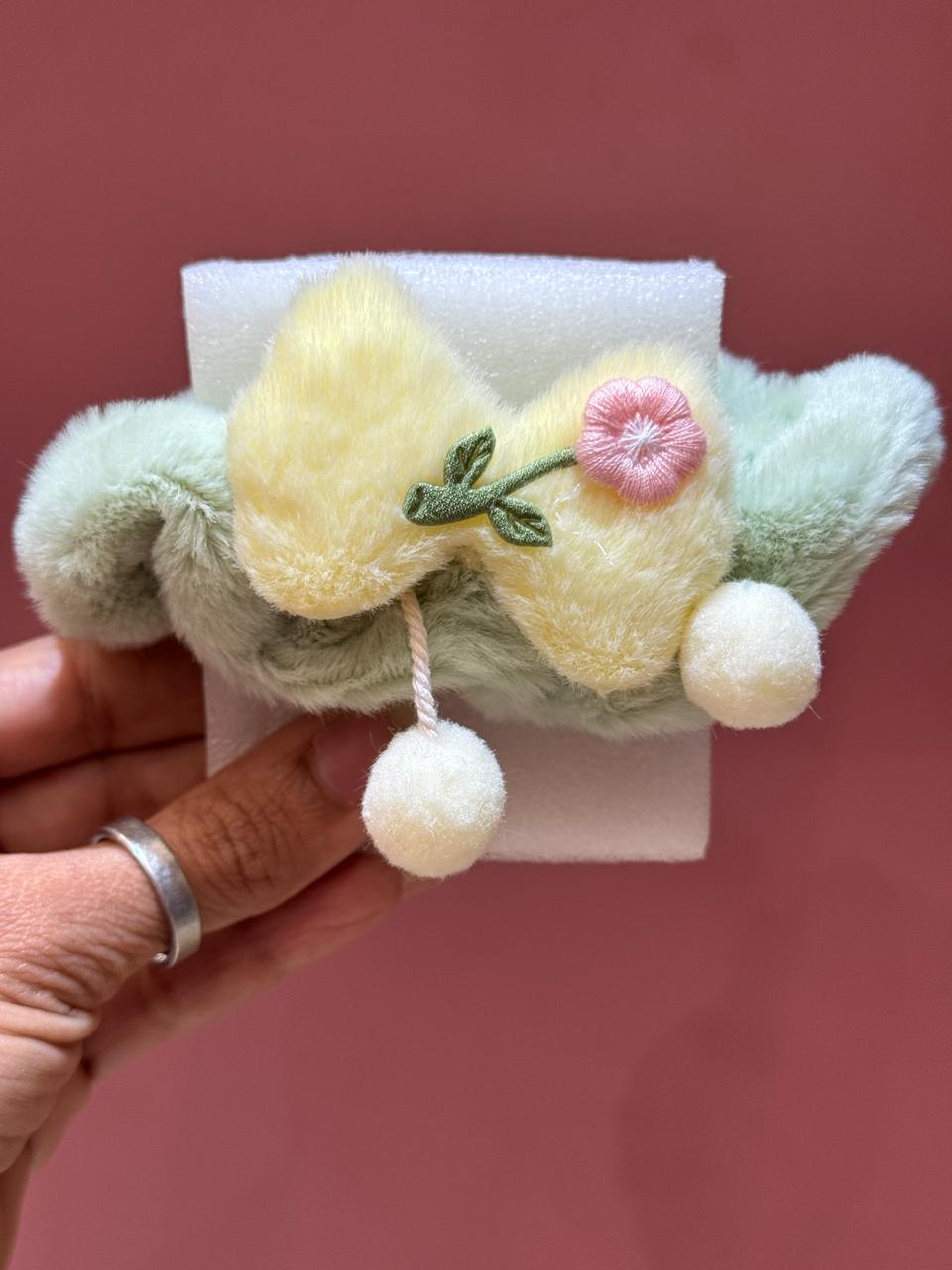 Cute Flower Charm Scrunchies