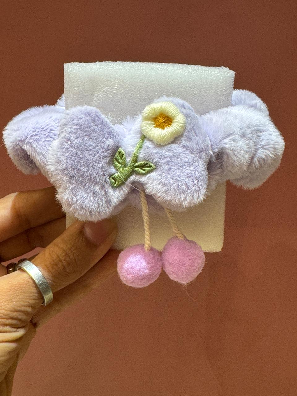 Cute Flower Charm Scrunchies