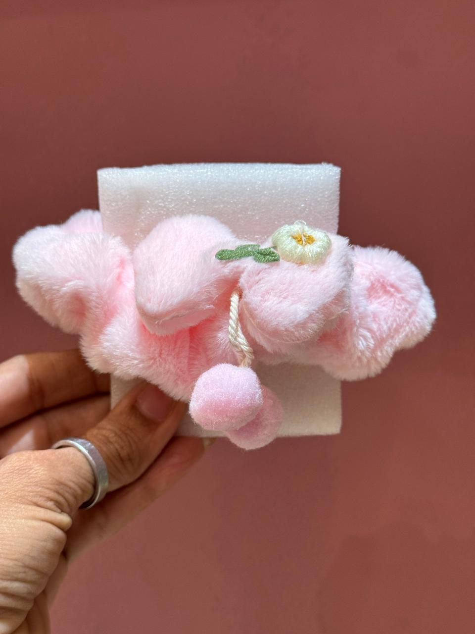 Cute Flower Charm Scrunchies