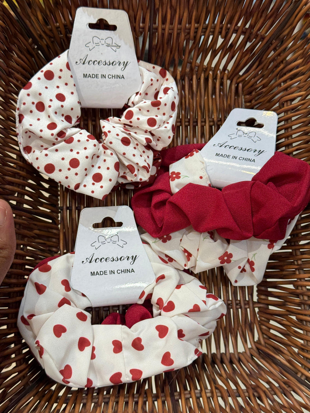 Red Coded Pinterest Scrunchies