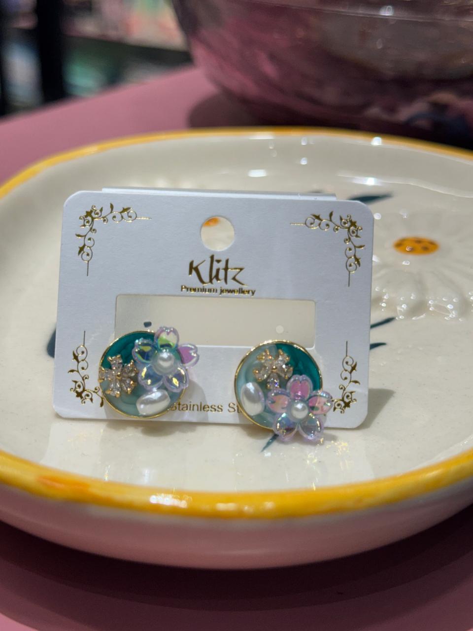 Korean Enamel Earring