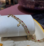 Red Beaded Anklet