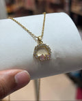 Cute Diamond and Flower Necklace