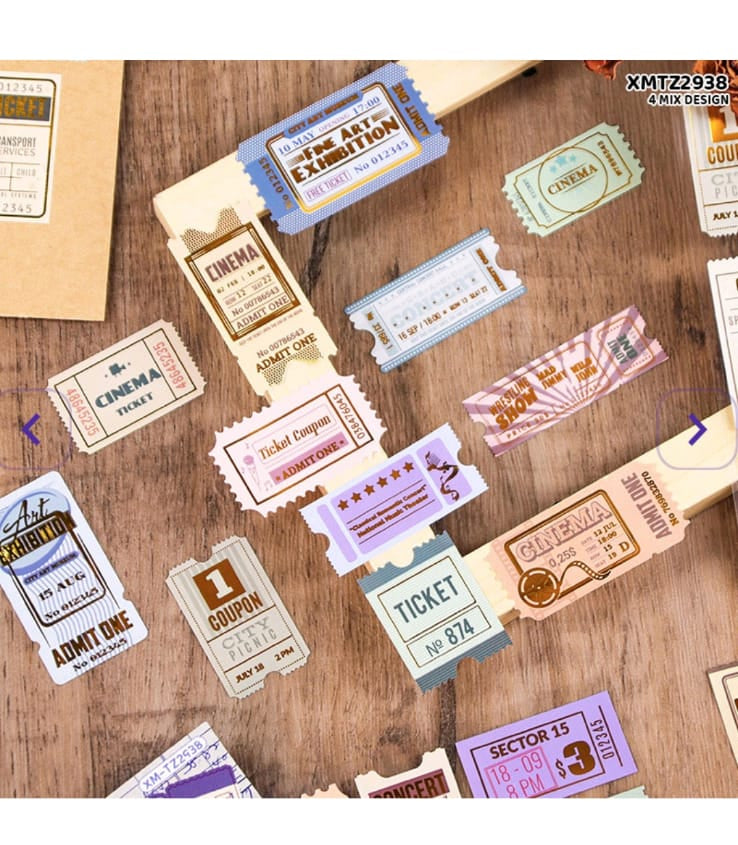 Stamp Style Ticket & Stickers