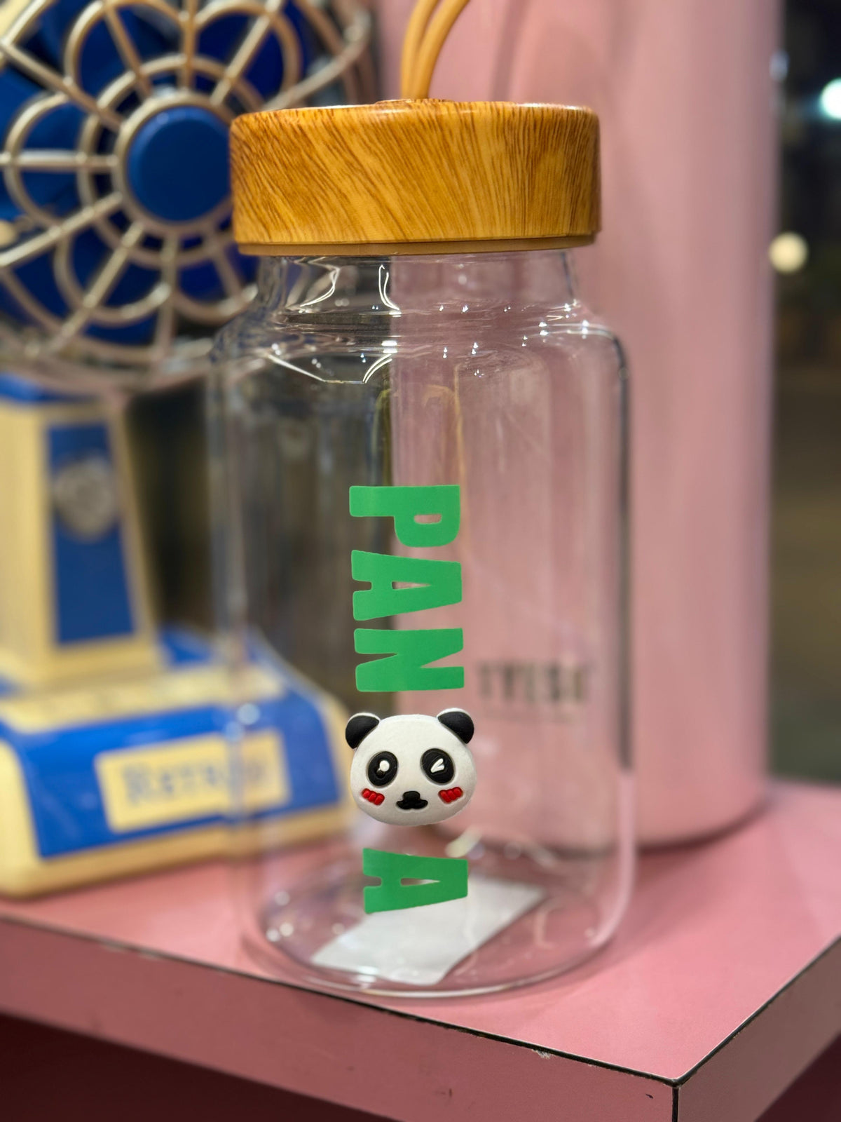 Cute Panda Glass Bottle
