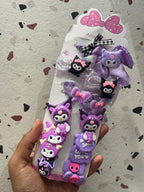 Kawaii Hair Clips/Scrunchies – Set of 12 (Random)