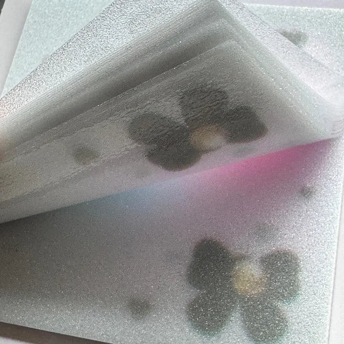 Bow Shaped Glittery Transparent Sticky Note