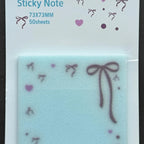 Bow Shaped Glittery Transparent Sticky Note