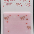 Bow Shaped Glittery Transparent Sticky Note