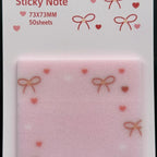 Bow Shaped Glittery Transparent Sticky Note