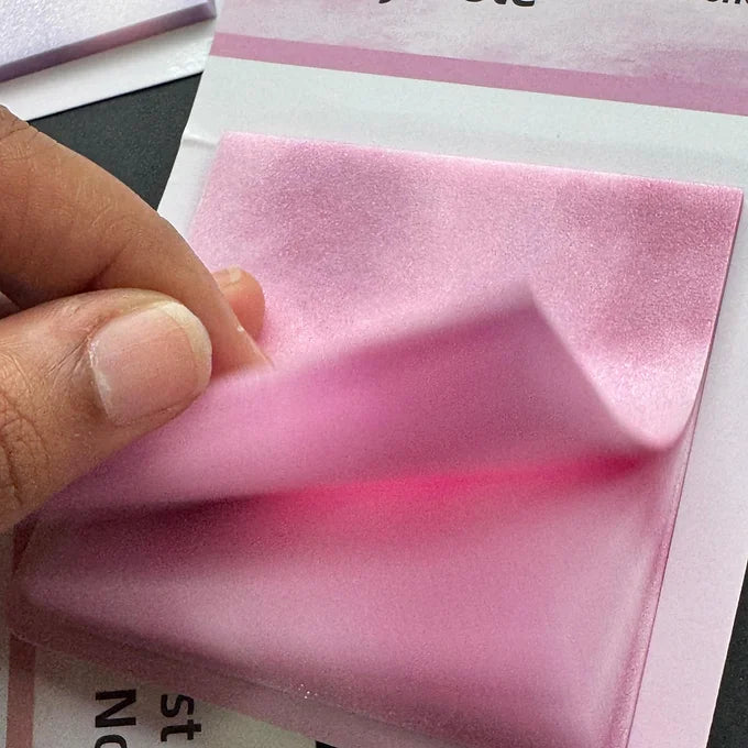 Colorful Glittery Transparent Sticky Note