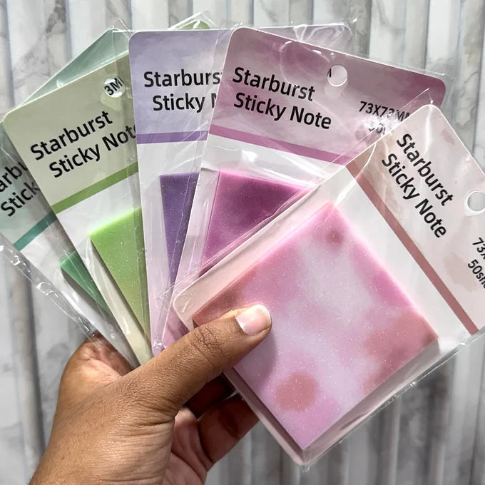 Colorful Glittery Transparent Sticky Note