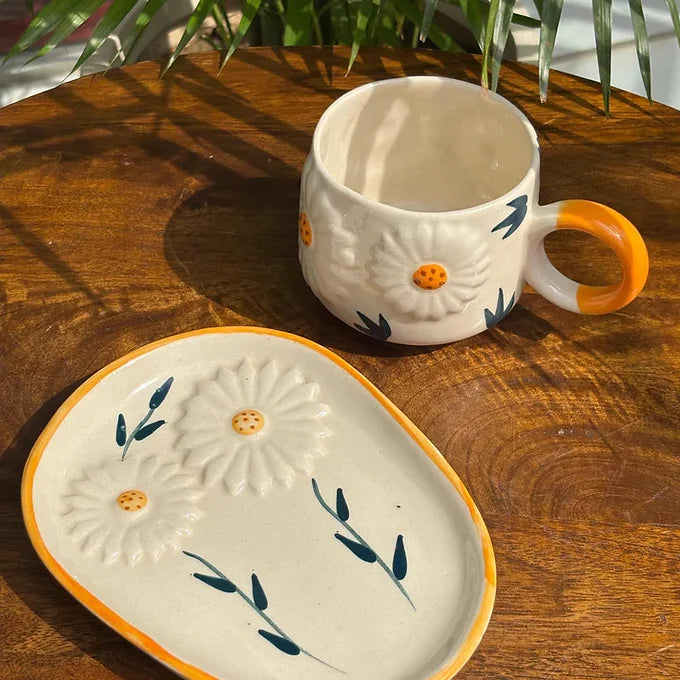 Daisy Mug With Tray